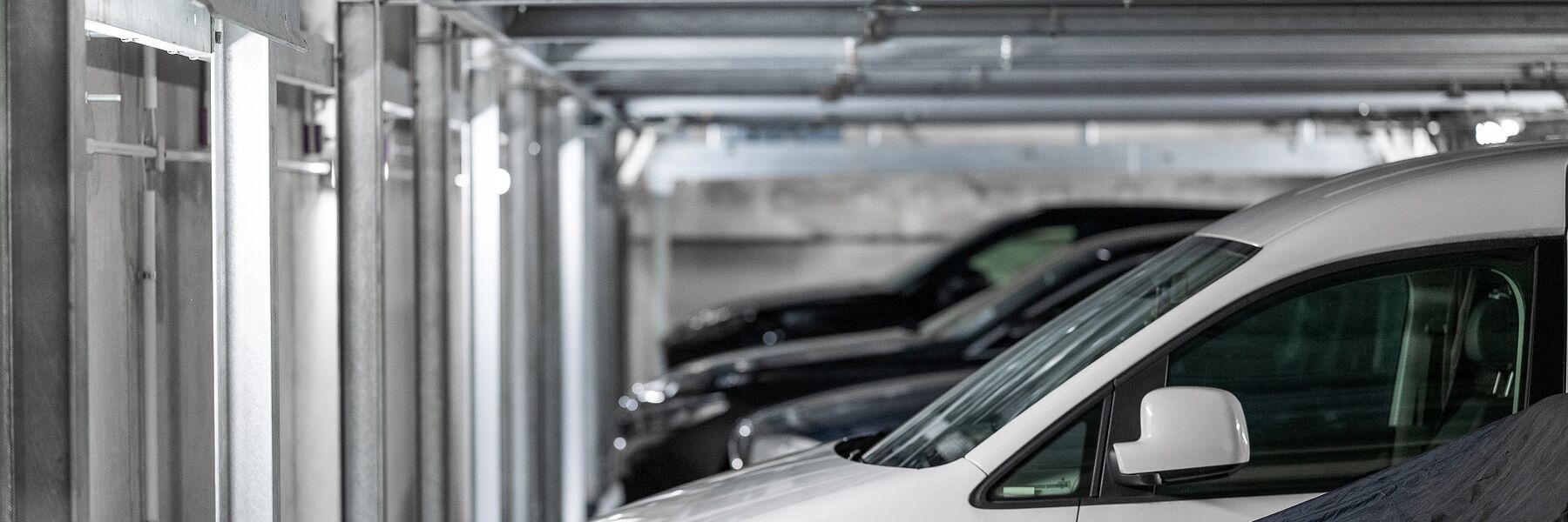 Wnętrze systemu parkingowego