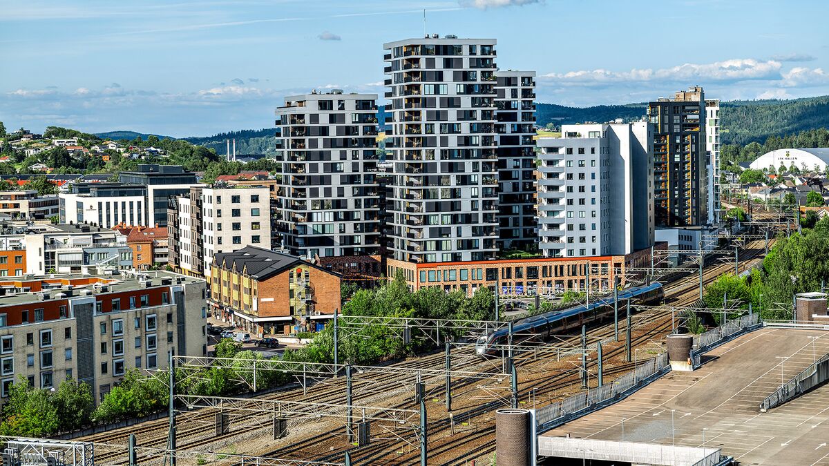 Aerial view of the entire Meierikvartalet site in Oslo