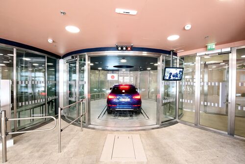 Entrance to a parking system at the Palais Coburg in Vienna
