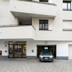 Modern house with parking system