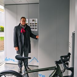 The user requests the parking space using a chip at the parking system’s control panel