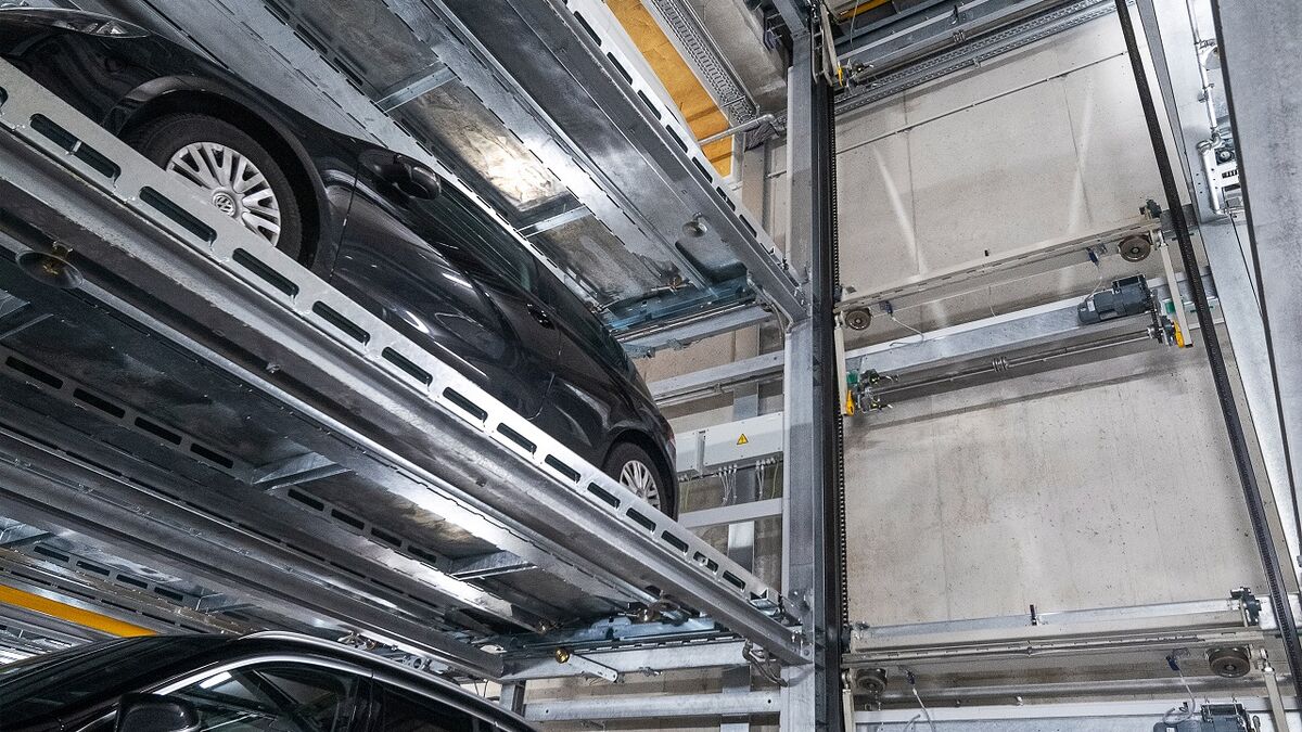 Wnętrze systemu parkingowego